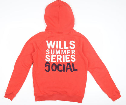 Jack Wills Women's Red Pullover Hoodie Size 12