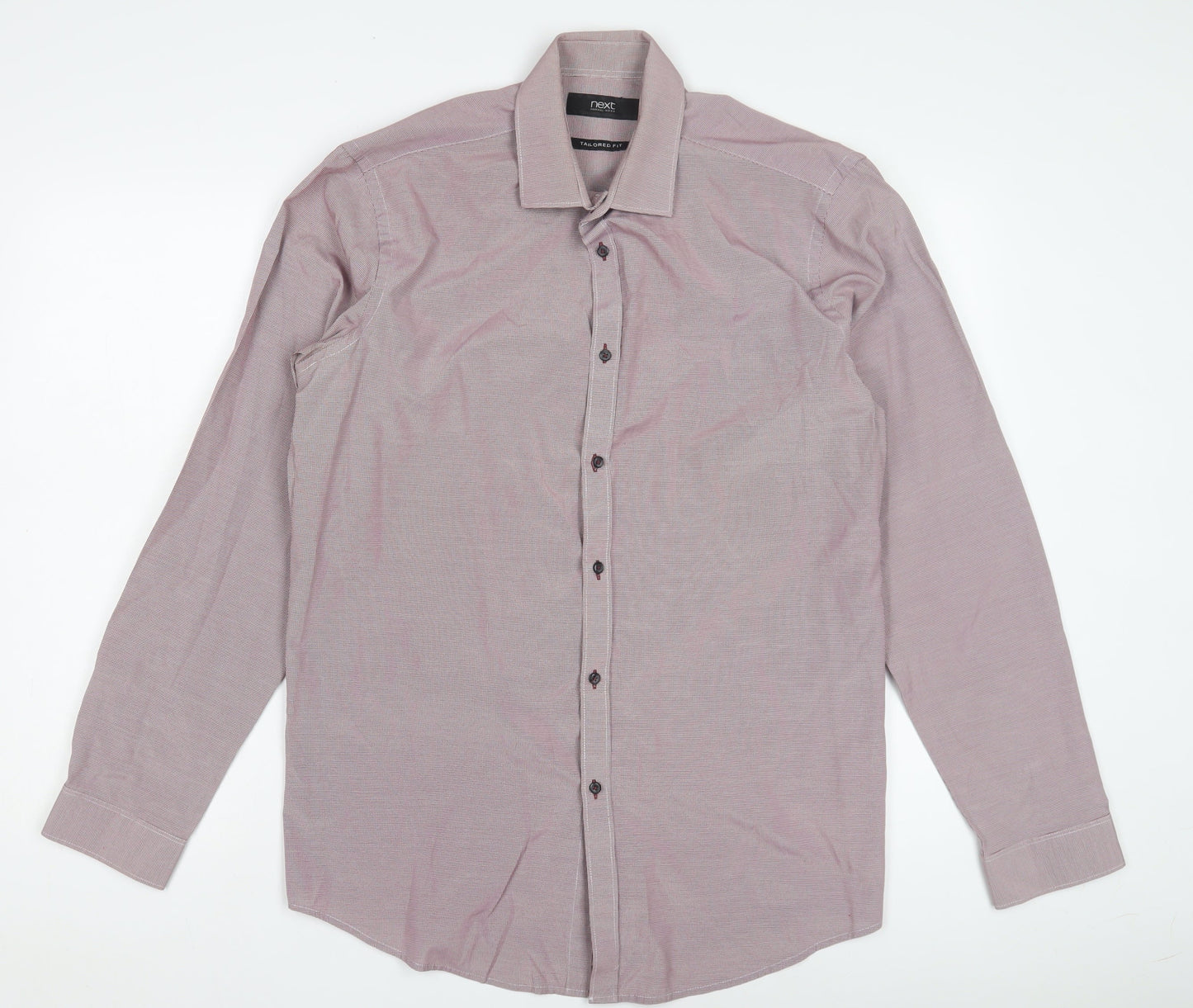 Next Men's Multicoloured Check Dress Shirt, M, Formal