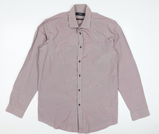 Next Men's Multicoloured Check Dress Shirt, M, Formal