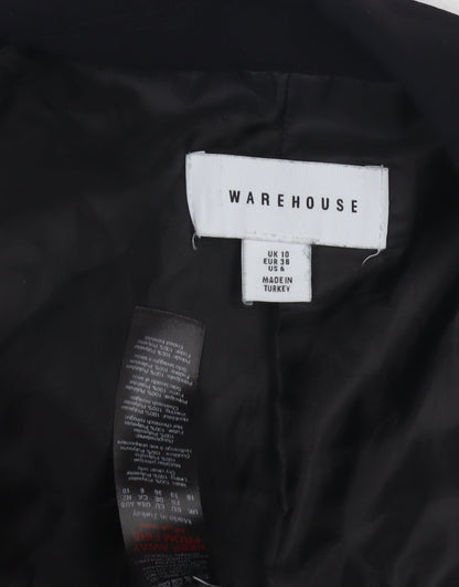 Warehouse Women's Black Blazer Size 10 Regular