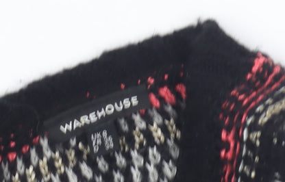 Warehouse Women's Multicoloured Geometric Jumper Size 8