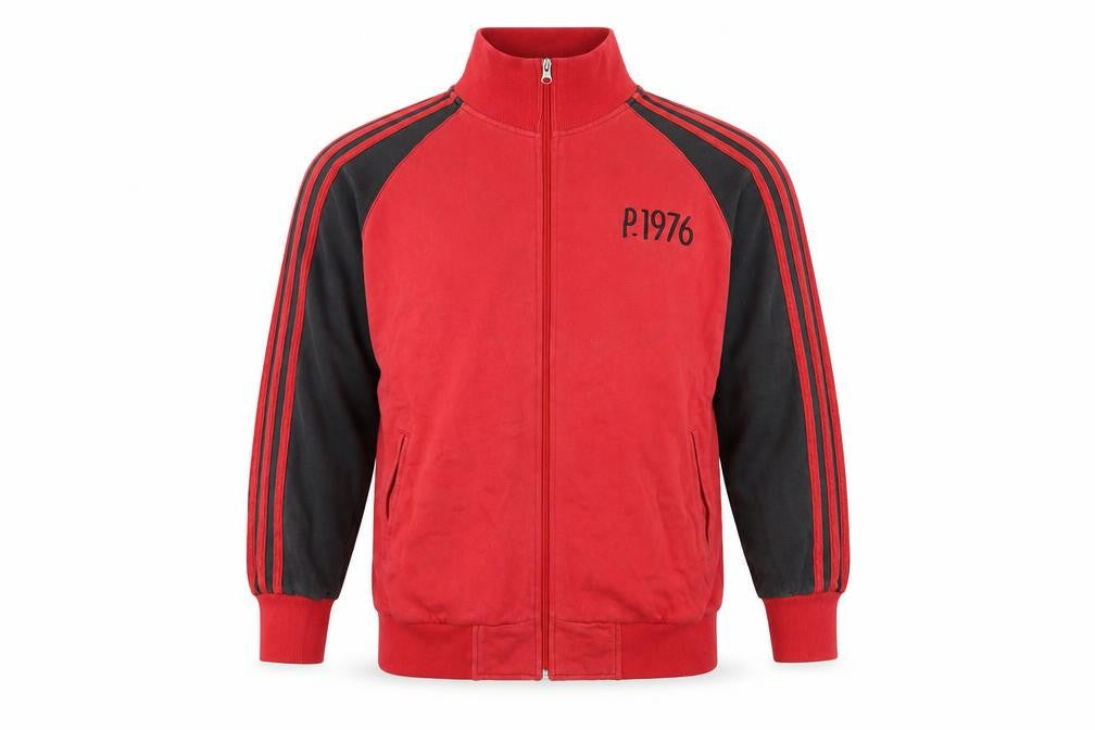Pod Denim Men's Red Bomber Jacket, M, Anime Style
