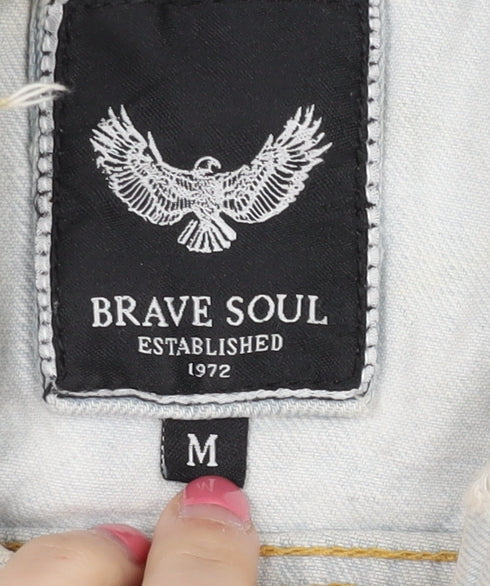 Brave Soul Women's Blue Denim Jacket M Casual