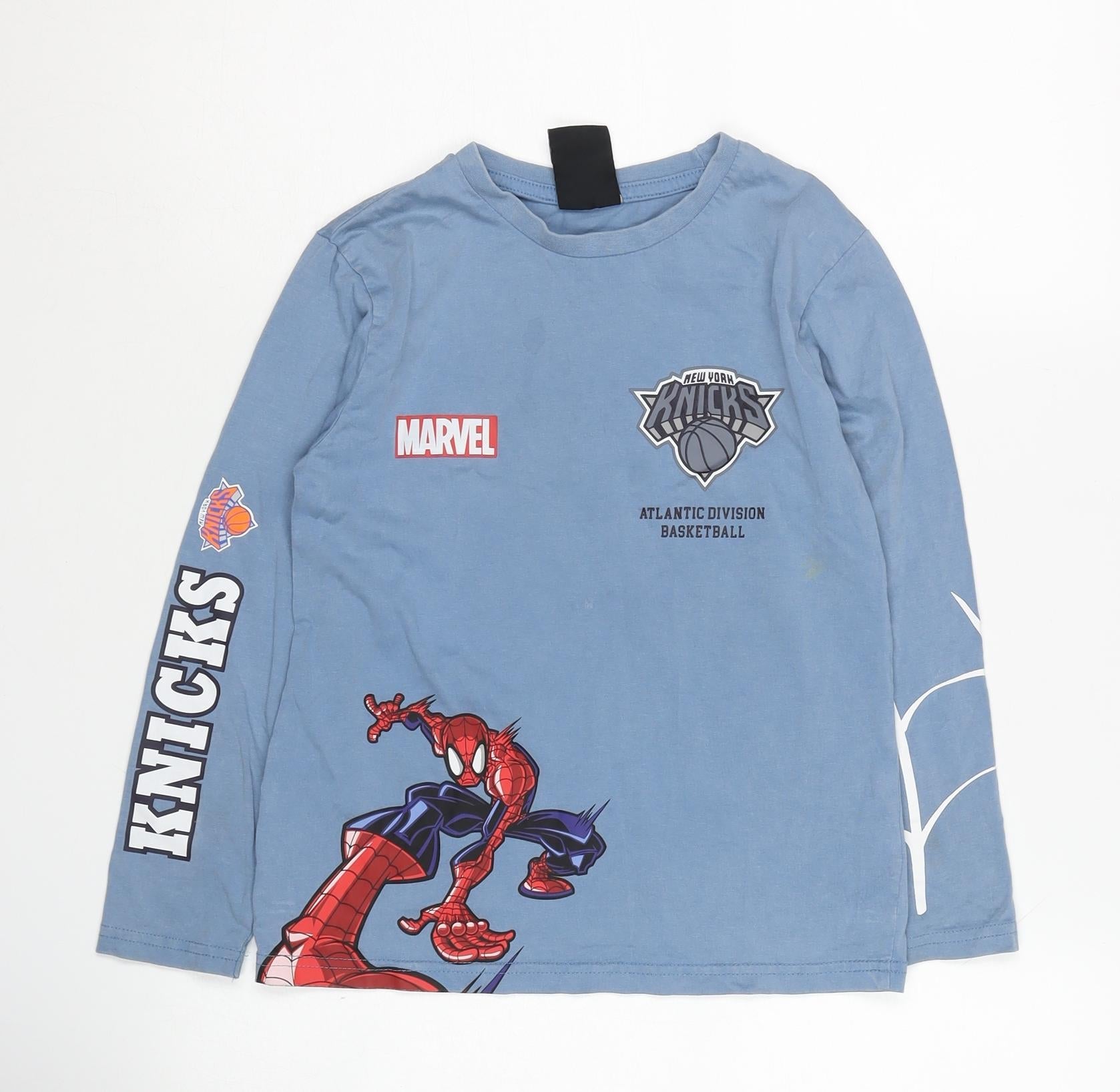 NBA Boys Blue Spider-Man Basketball T-Shirt, Size 7-8, Marvel