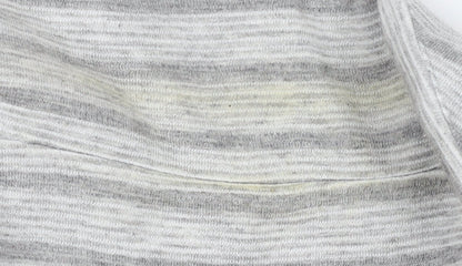 Close-up detail of Principles Women's Grey Striped Blazer, size 20