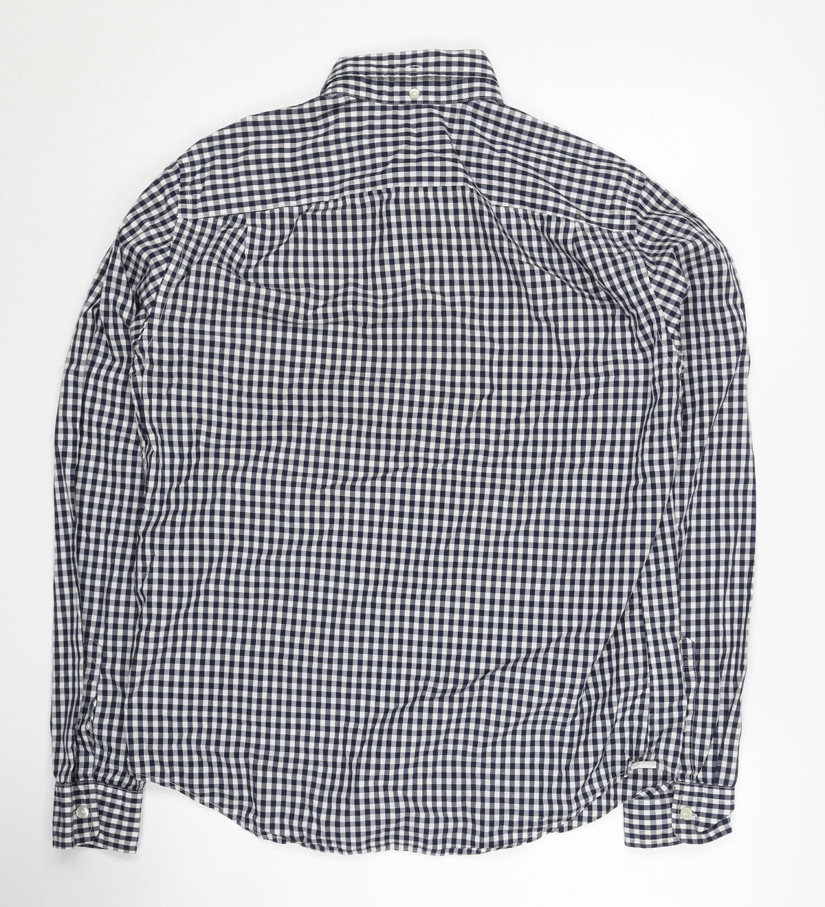 Gap Men's Black Checkered Button-Up Shirt M