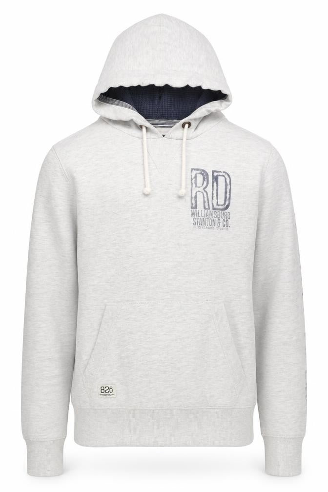 Next Men's Grey Pullover Hoodie Size S - Logo Accent