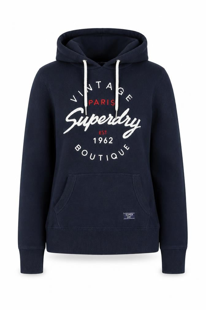 Superdry Women's Blue Pullover Hoodie Size 6
