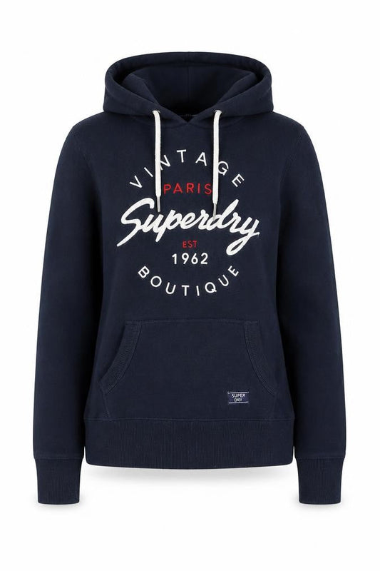 Superdry Women's Blue Pullover Hoodie Size 6