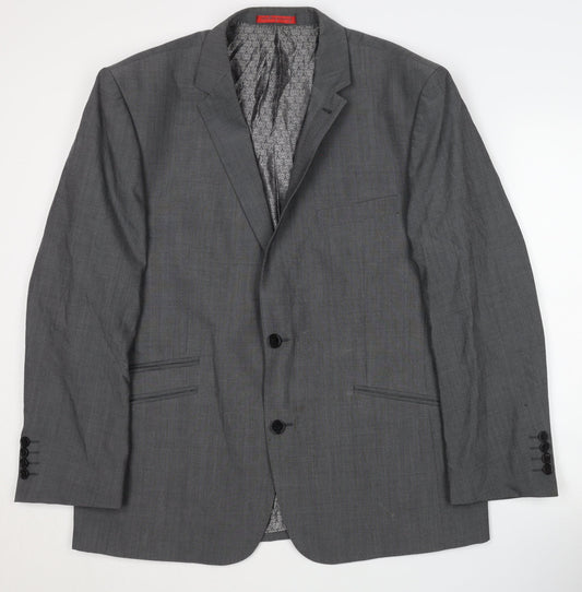 Skopes Men's Grey Blazer 44S Two-Button Formal