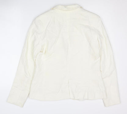 Back view of ASOS Women's Ivory Blazer, size 12, Relaxed Fit Elegant