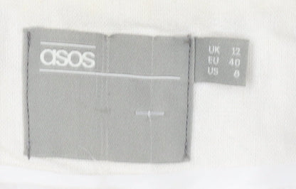Additional view of ASOS Women's Ivory Blazer, size 12, Relaxed Fit Elegant