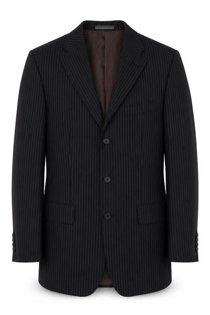 Greenwoods Elite Men's Black Striped Blazer 38R