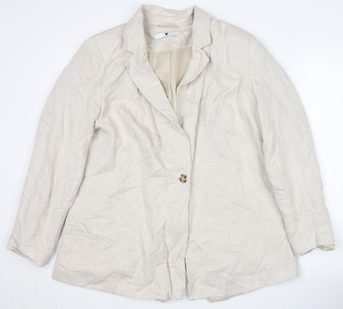 V by Very Beige Women's Blazer Size 18 - Casual Workwear