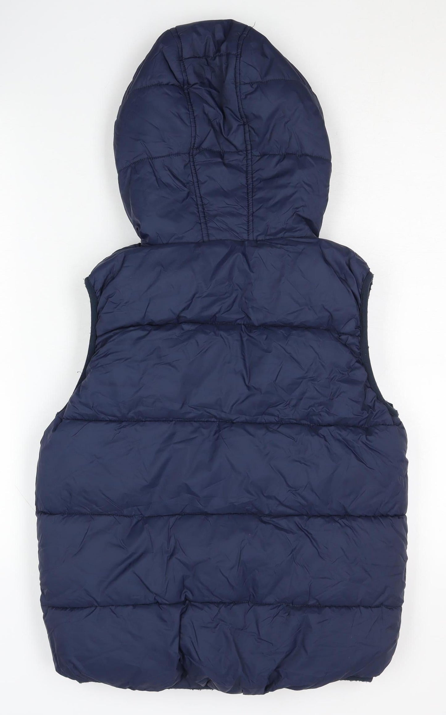Next Boys Blue Puffer Jacket 10 Years Hooded Sleeveless