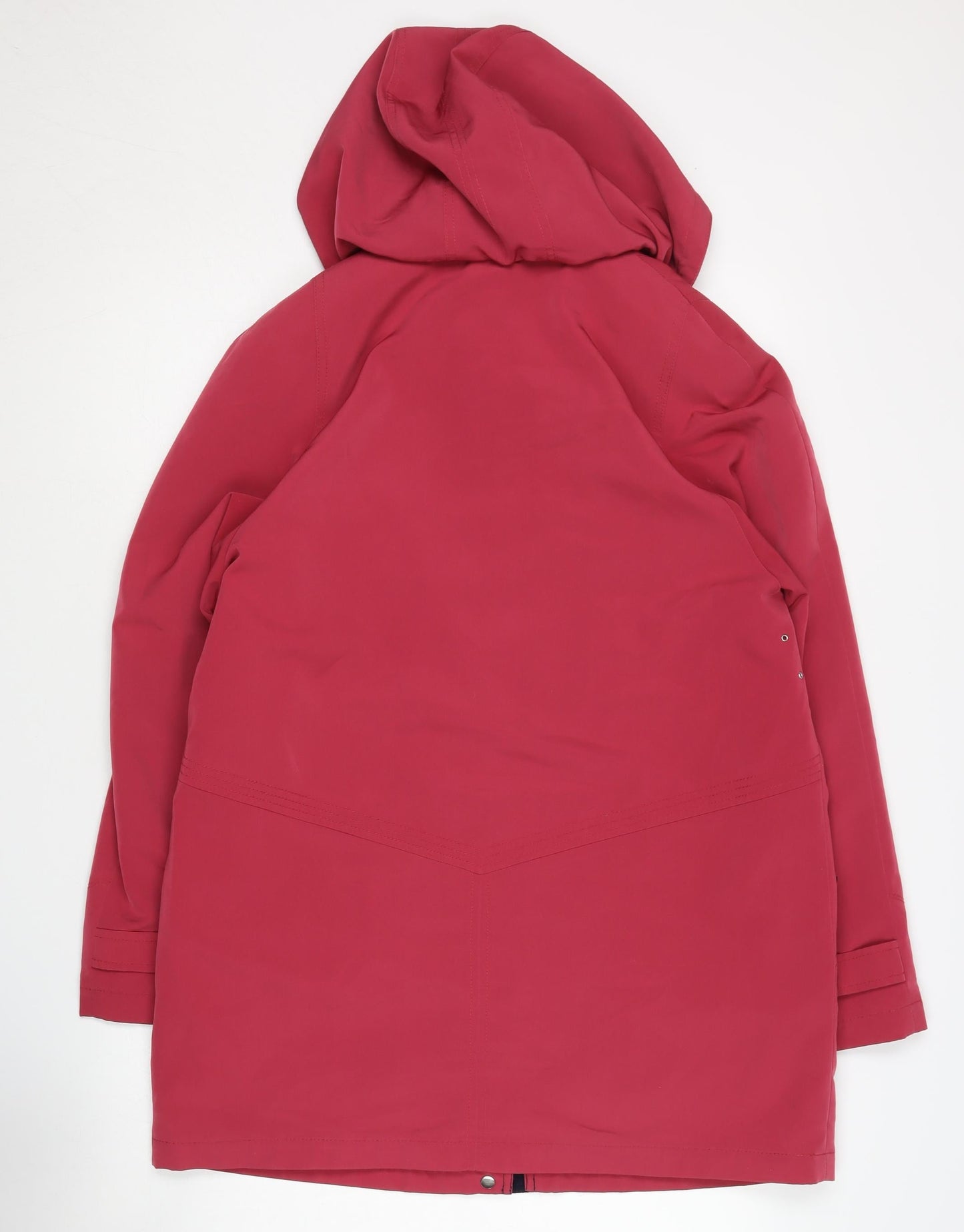 EWM Women's Red Casual Hooded Coat, Size 14