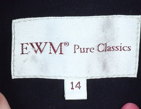 EWM Women's Red Casual Hooded Coat, Size 14