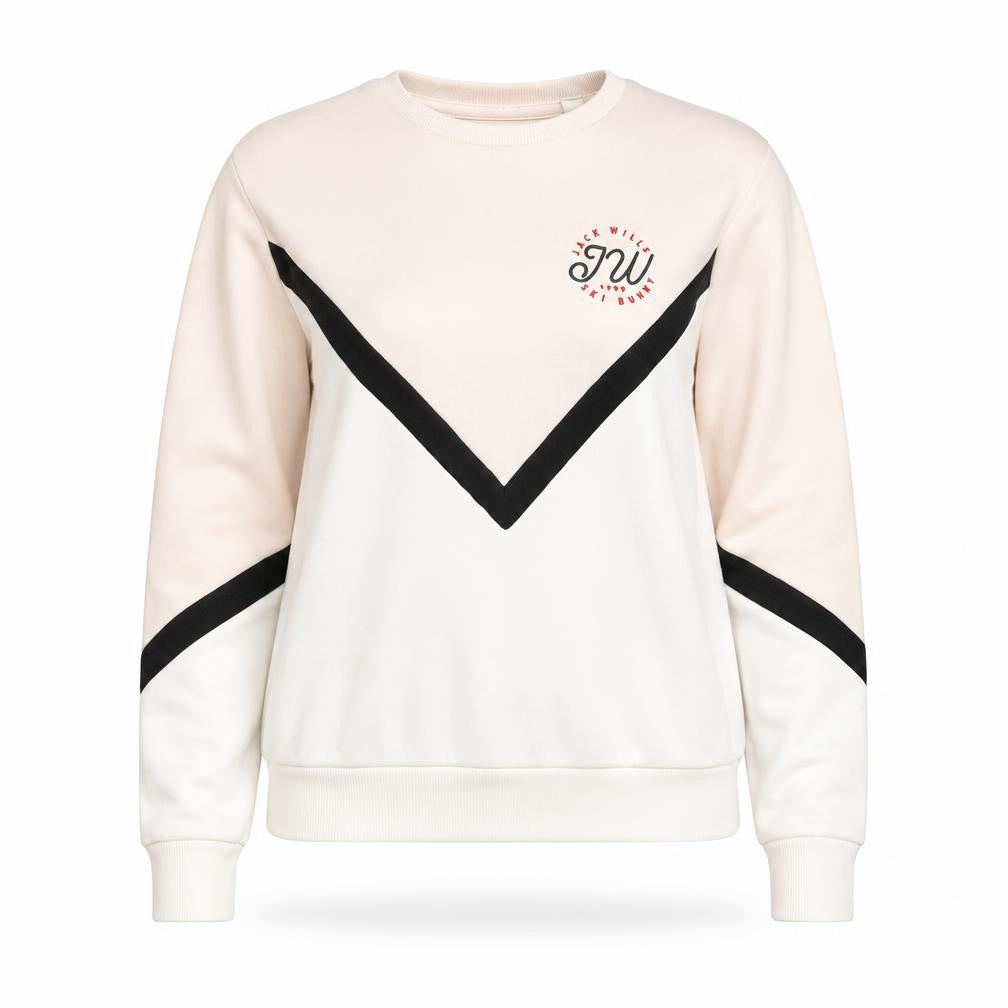 Jack Wills Women's Beige Colourblock Sweatshirt - Size 8