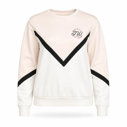 Jack Wills Women's Beige Colourblock Sweatshirt - Size 8