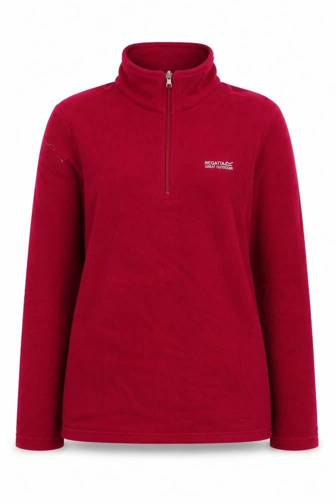 Regatta Women's Red Fleece Henley Sweatshirt Size S