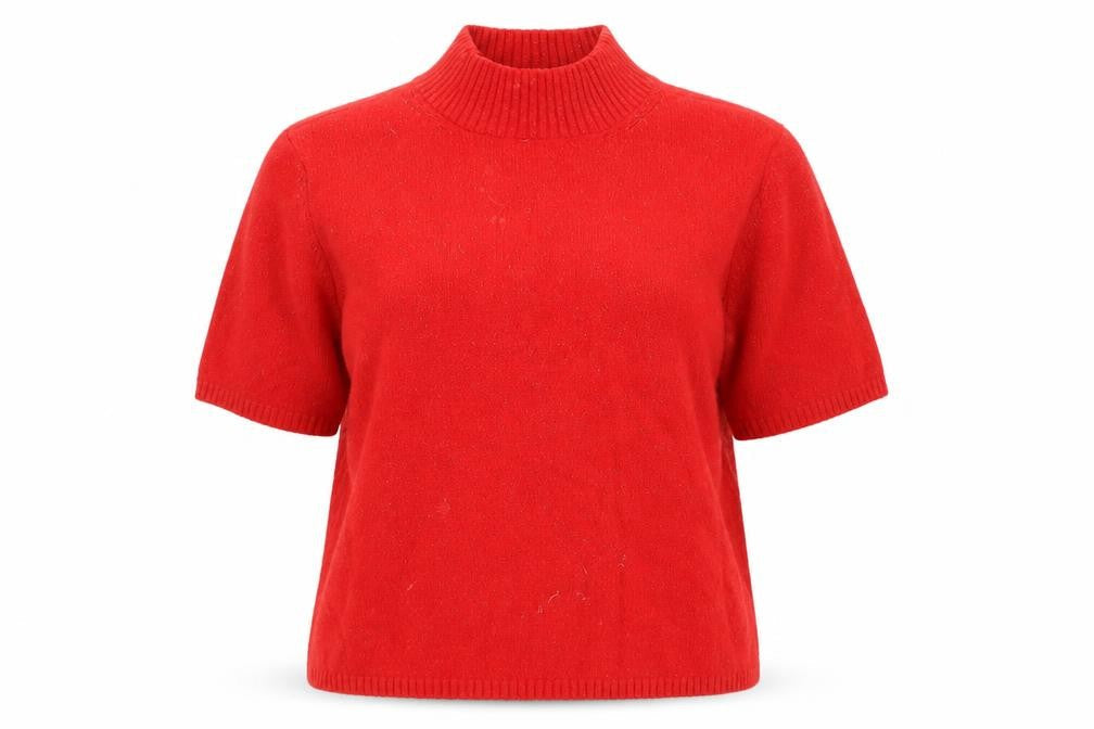Marks & Spencer Women's Red Mock Neck Jumper Large