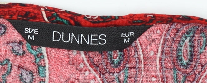 Dunnes Women's Red Paisley Viscose Dress