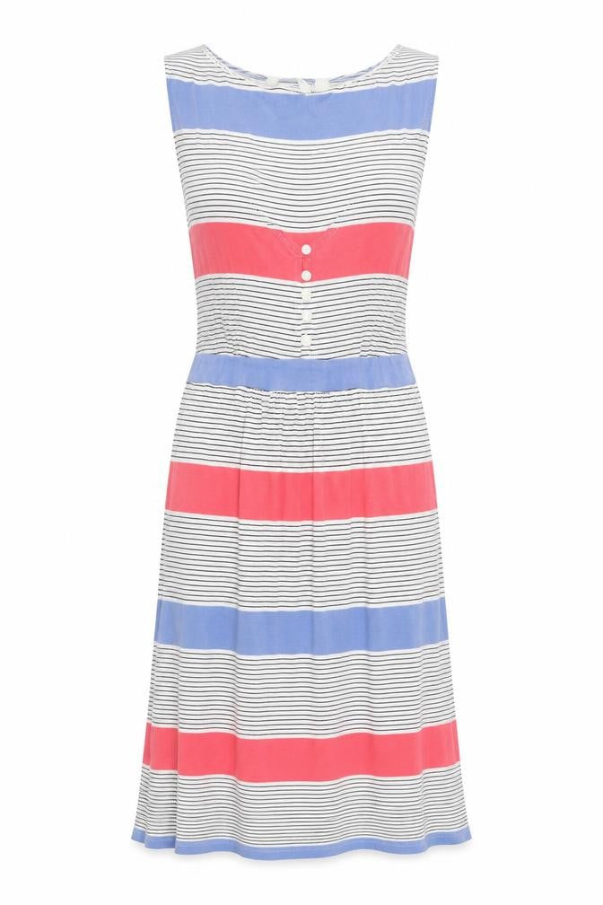 Fat Face Women's Multicolour Size 10 Striped Dress