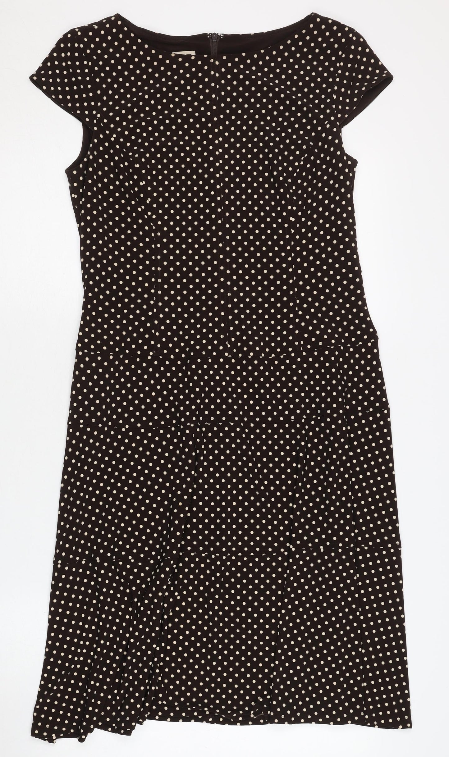 Anne Klein Women's Black Polka Dot Fit & Flare Dress Size 10