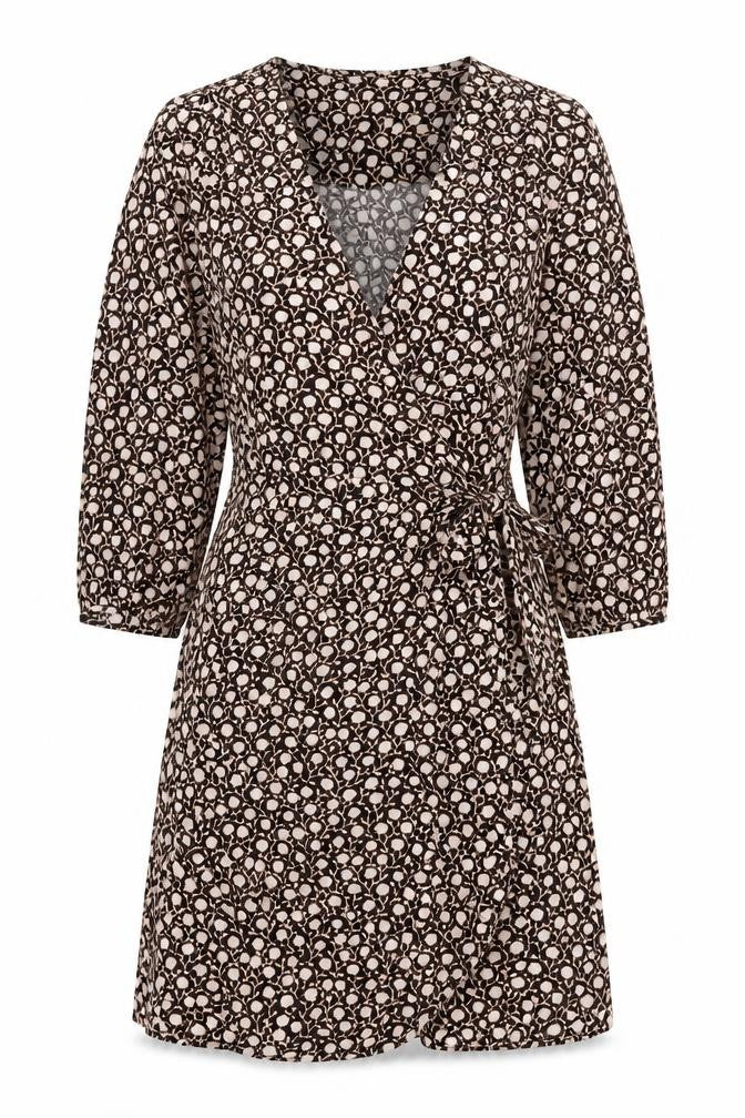 Marks & Spencer Women's Black Floral Wrap Dress