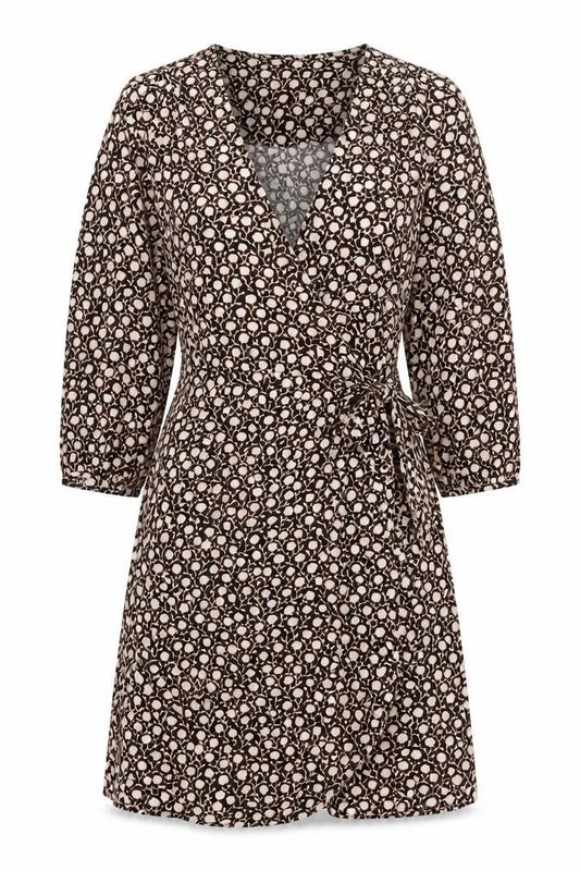 Marks & Spencer Women's Black Floral Wrap Dress