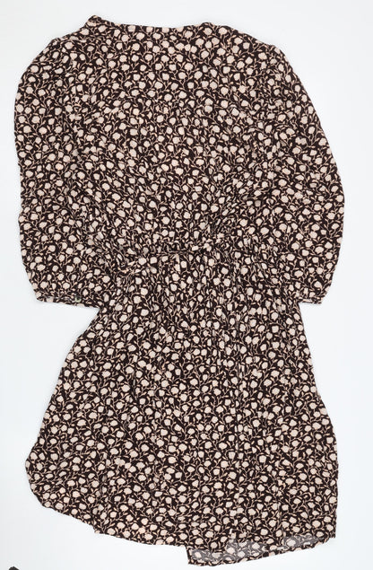 Marks & Spencer Women's Black Floral Wrap Dress