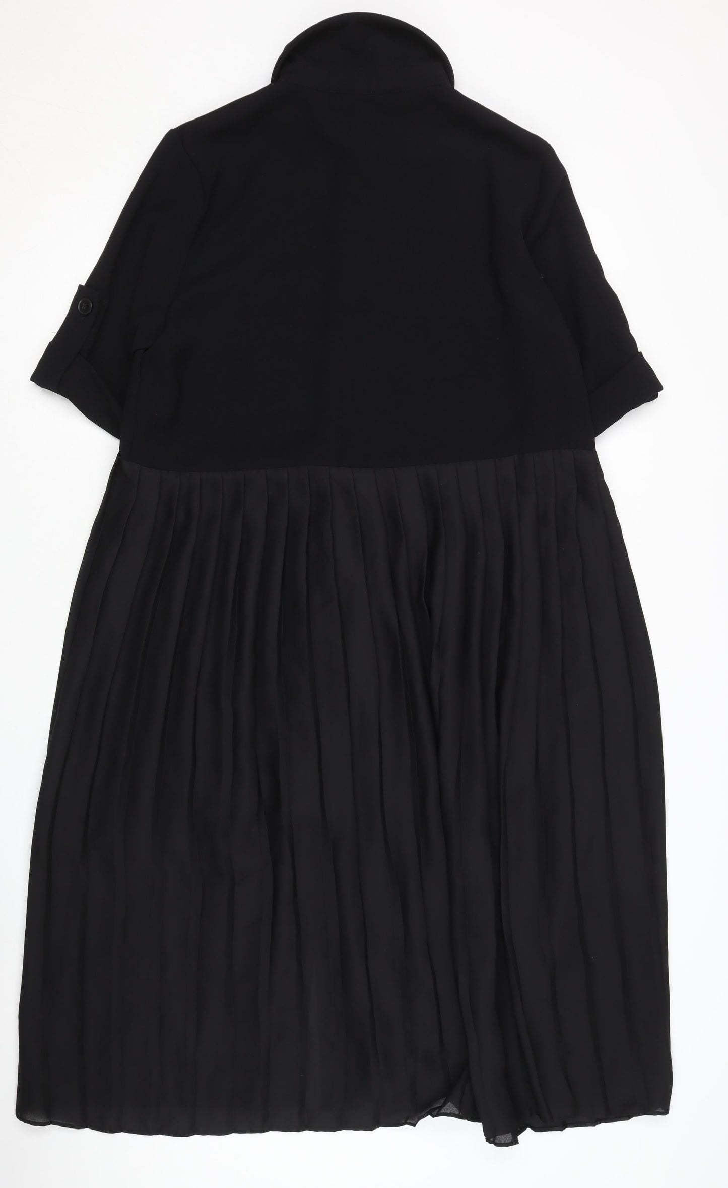 Zara Women's Black Collared Shirt Dress - Size S