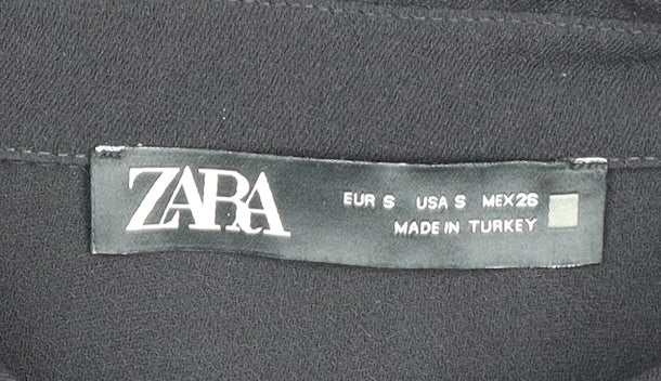 Zara Women's Black Collared Shirt Dress - Size S