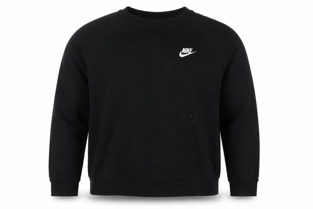 Nike Men's Black Pullover Sweatshirt, Size L, Logo Accent