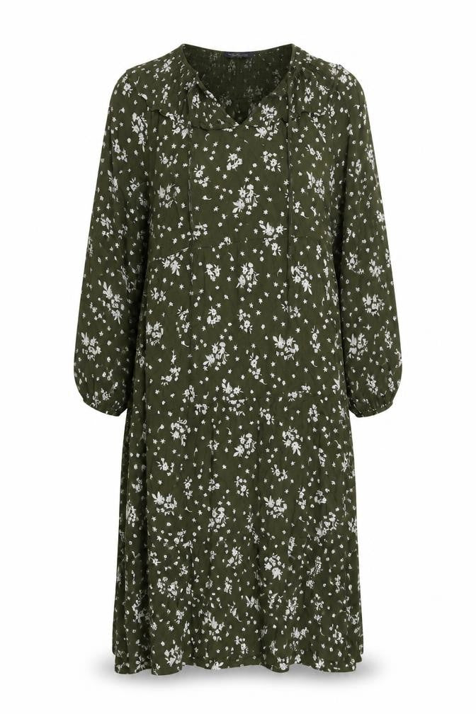 Marks & Spencer Women's Green Floral A-Line Dress