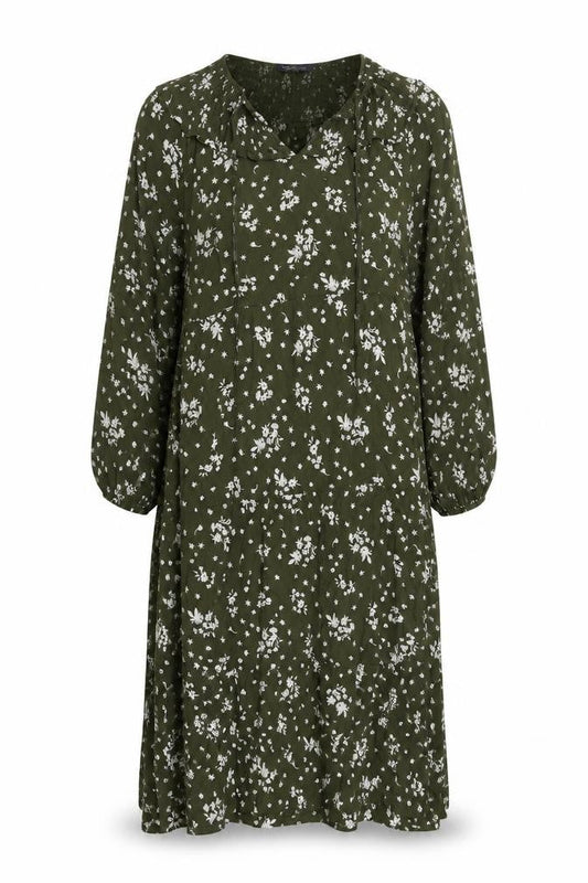 Marks & Spencer Women's Green Floral A-Line Dress