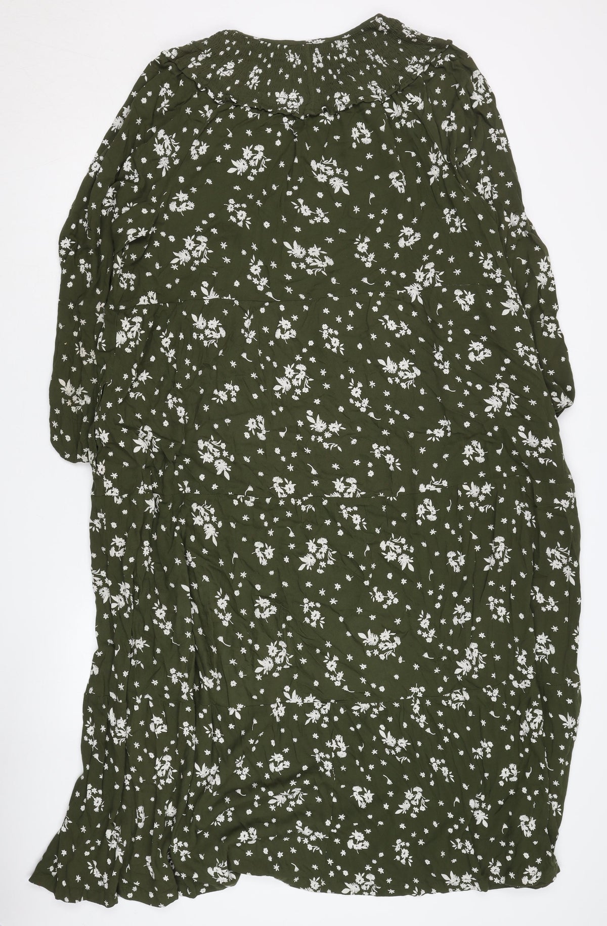 Marks & Spencer Women's Green Floral A-Line Dress