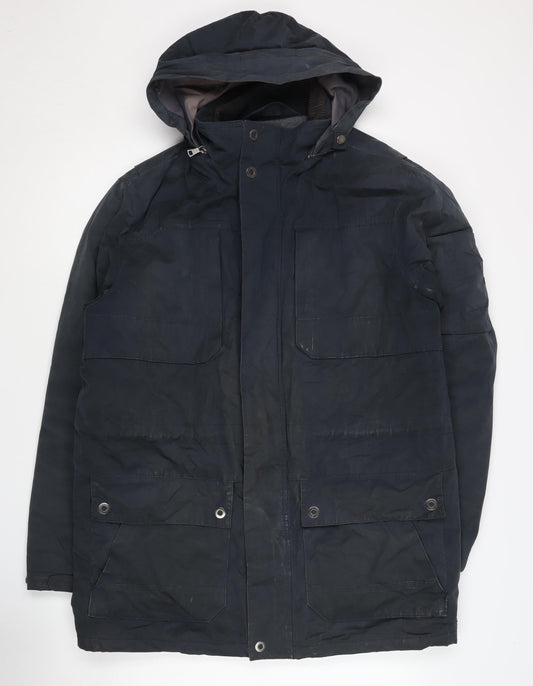 Marks and Spencer Men's Blue Hooded Parka Jacket M