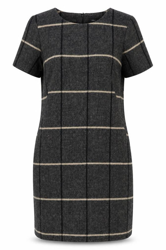 Next Women’s Black Sheath Dress - Size 10, Classic Check