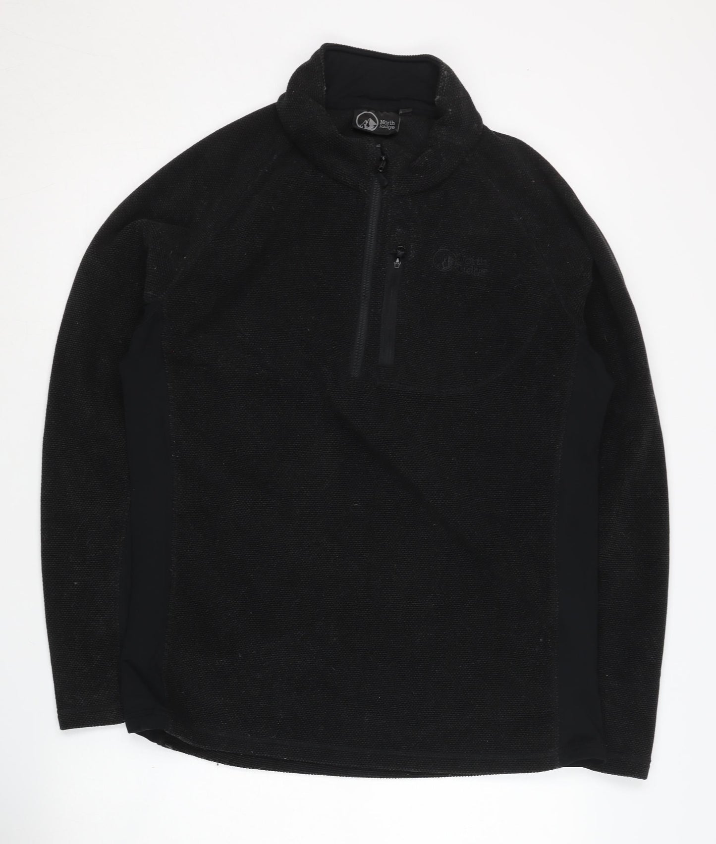 North Ridge Men's Black 1/4 Zip Fleece Sweatshirt M