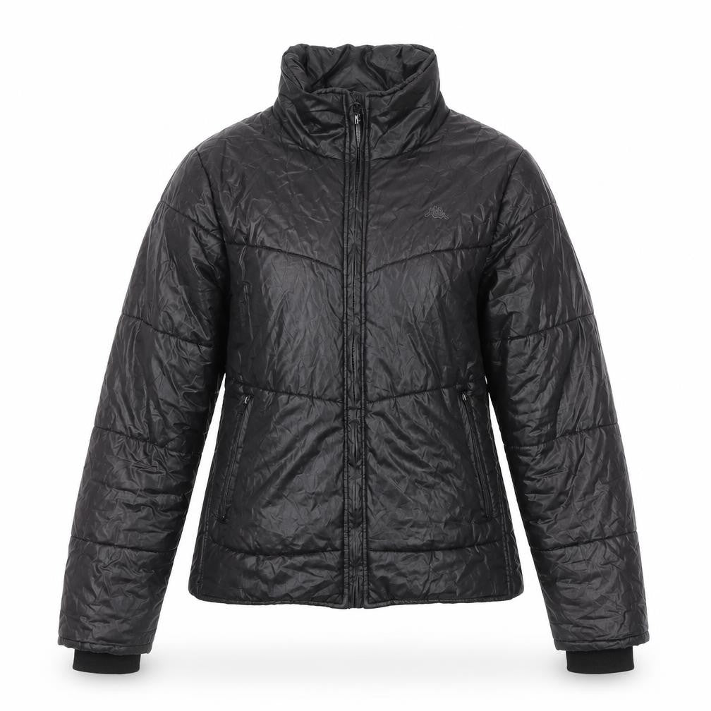 Kappa Unisex Black Puffer Jacket M - Full Zip Style