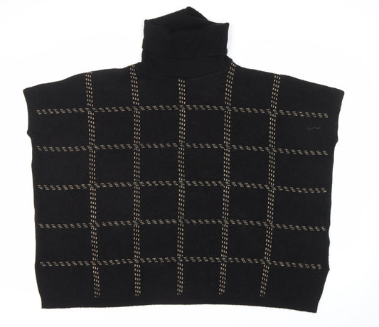 New Look Women's Black Roll Neck Sleeveless Jumper