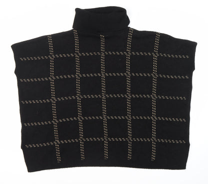 New Look Women's Black Roll Neck Sleeveless Jumper