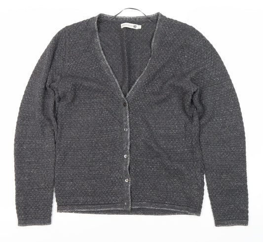 Knitwear by Jackpot Women's Grey Cardigan Size L