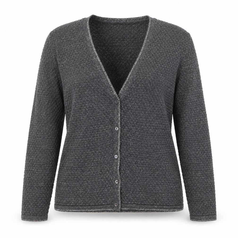 Knitwear by Jackpot Women's Grey Cardigan Size L
