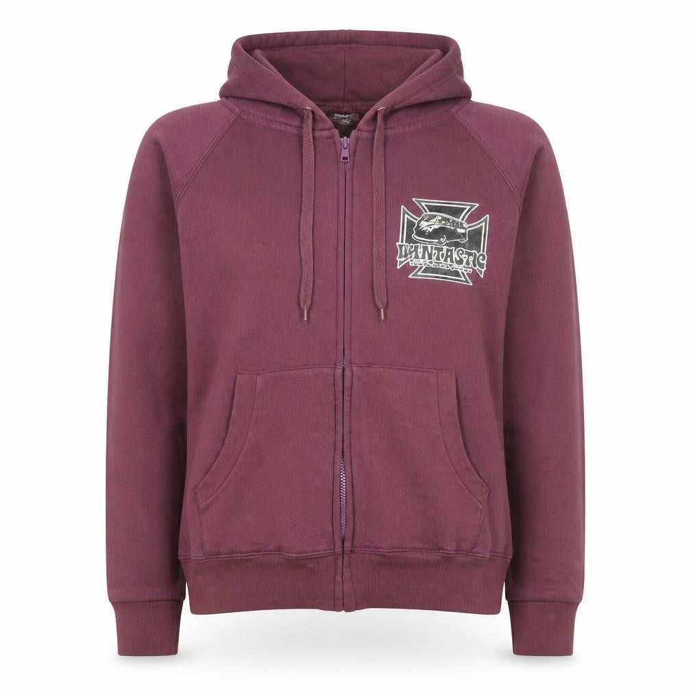 Lady Fit Purple Full Zip Hoodie - Women M/L