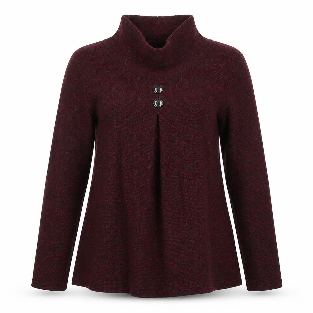 Luca Vanucci Women's Red High Neck Jumper - Size S