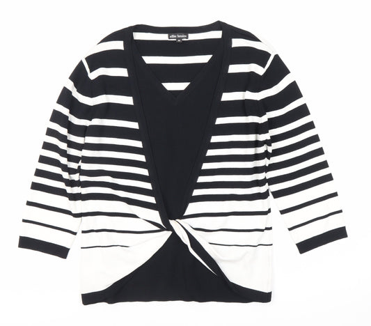 Ellie Louise Women's Black V-Neck Cardigan M