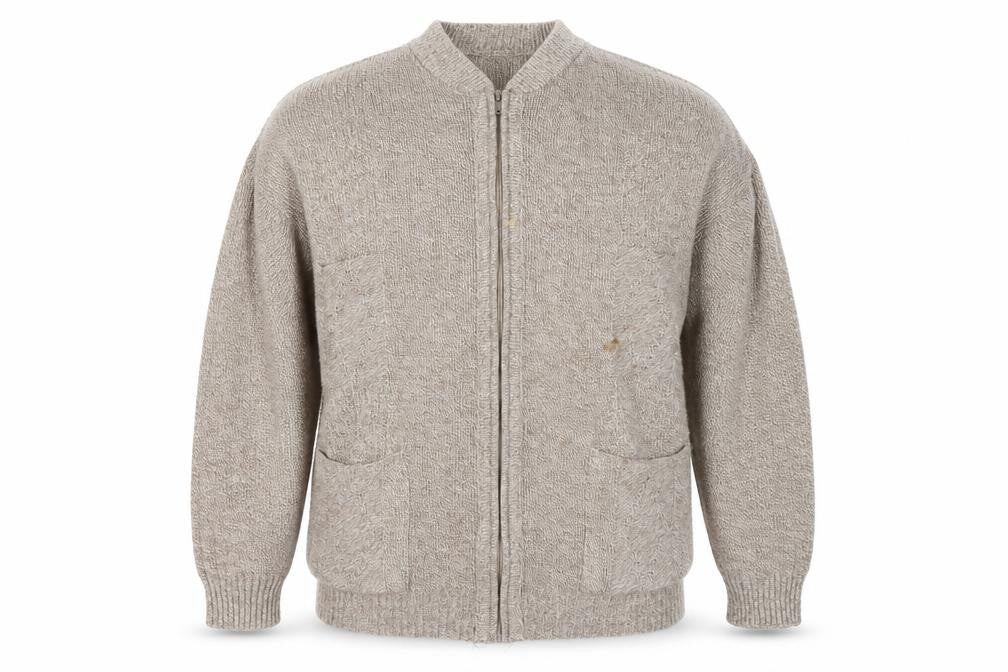 Bellisimo Men's Beige Full Zip Jumper 3XL