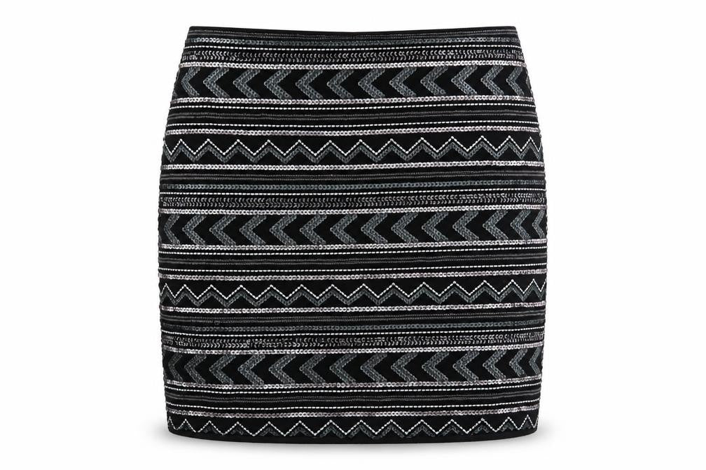New Look Women's Black Sequin Skirt Size 6